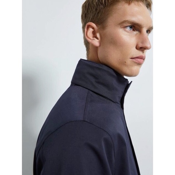 Hardly worn Zara Men’s Wool Blend 2 in One Parka Jacket Navy Blue M - Picture 4 of 14